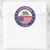 Californië Ronde Sticker (Tas)
