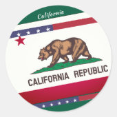 Californië Ronde Sticker (Voorkant)