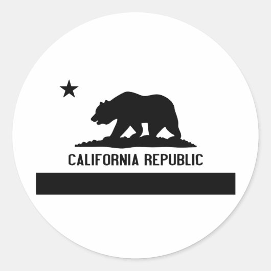 Californië Ronde Sticker (Voorkant)