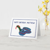 Californië Roodzijdige Kousebandslang Verjaardag K Kaart (Gele Bloem)