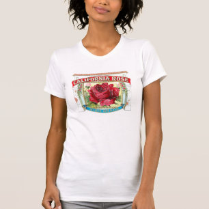Californië Roos Floral T-shirt