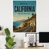 Californië Route 66 Kustsnelweg Kunstprint Poster (Thuiskantoor)
