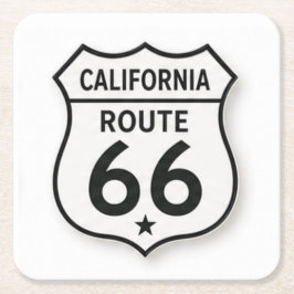Californië Route 66 Retro Witte Schild Onderzetter
