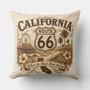 Californië Route 66 Santa Monica Decor Stijl Kussen