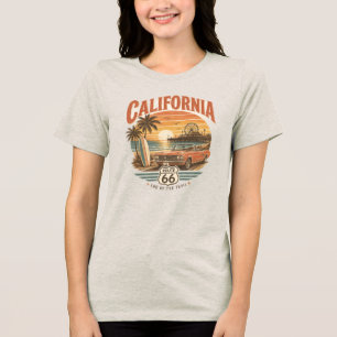 Californië Route 66 Vintage Tri-Blend Shirt