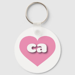 Californië roze hart - Ik hou van ca Sleutelhanger