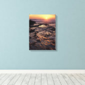 Californië, San Diego, La Jolla, Sunset over Canvas Afdruk (Insitu (Houten vloer))