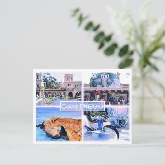 Californië - San Diego - mozaïek - VS - Briefkaart (Staand voorkant)