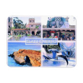 Californië - San Diego - mozaïek - VS - Magneet (Horizontaal)