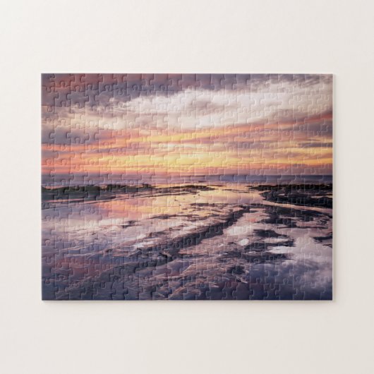 Californië, San Diego, Sunset Cliffs, Sunset 1 Legpuzzel (Horizontaal)