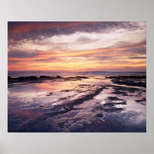 Californië, San Diego, Sunset Cliffs, Sunset 1 Poster (Voorkant)