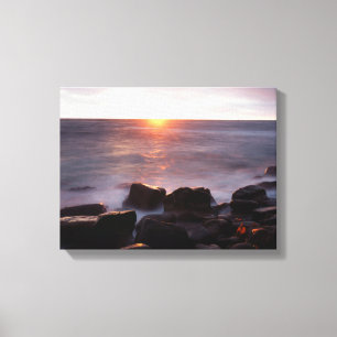 Californië, San Diego, Sunset Cliffs, Sunset 2 Canvas Afdruk