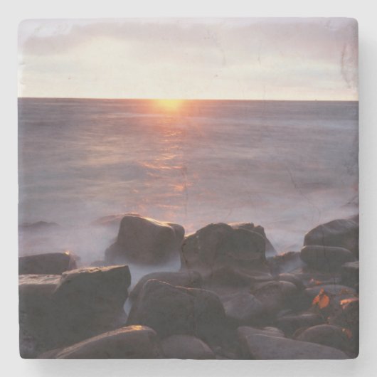 Californië, San Diego, Sunset Cliffs, Sunset 2 Stenen Onderzetter (Voorkant)