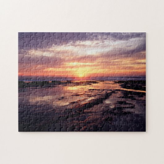 Californië, San Diego, Sunset Cliffs, Sunset 3 Legpuzzel (Horizontaal)
