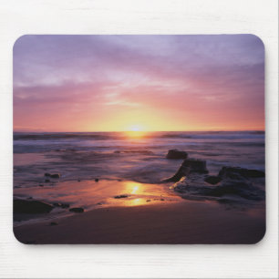 Californië, San Diego, Sunset Cliffs, Sunset 4 Muismat