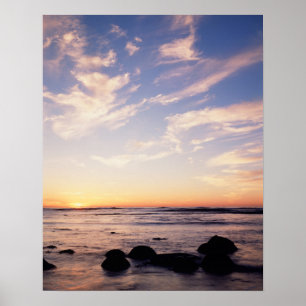 Californië, San Diego, Sunset Cliffs, Sunset 7 Poster