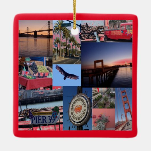 Californië - San Francisco Keramisch Ornament (Achterkant)