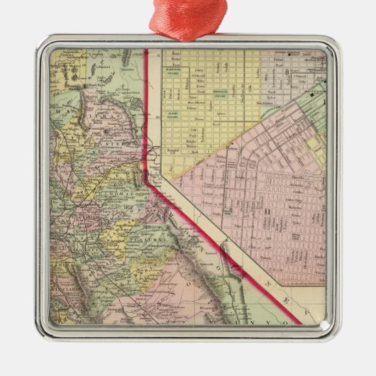 Californië, San Francisco Metalen Ornament (Voorkant)