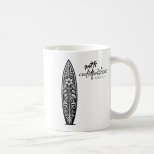 Californië Santa Cruz, surfen surfplank Ckprint Koffiemok