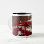 Californië:  Santa Ynez Valley, Solvang, 1957 Tweekleurige Koffiemok (Voorkant links)