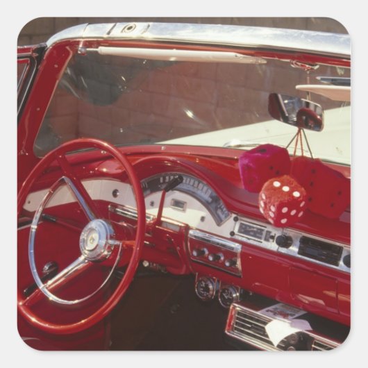 Californië: Santa Ynez Valley, Solvang, 1957 Vierkante Sticker (Voorkant)