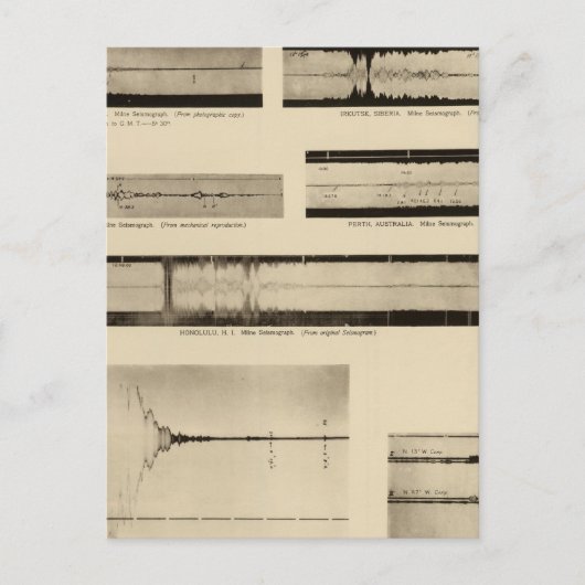 Californië Seismogrammen 2 Briefkaart (Voorkant)
