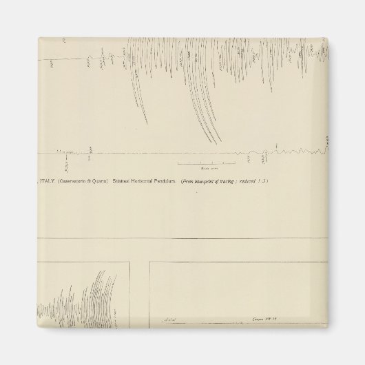 Californië Seismogrammen 6 Magneet (Voorkant)