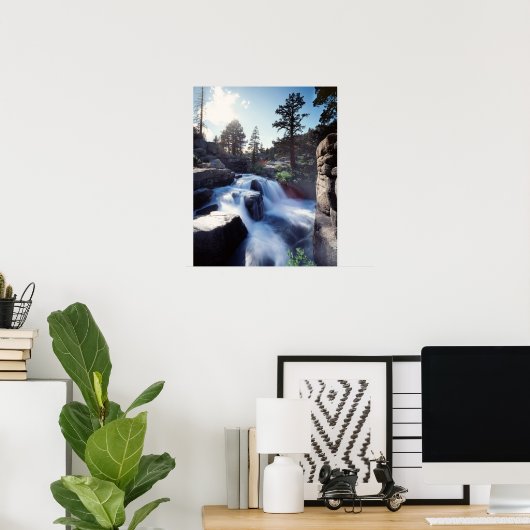 Californië, Sierra Nevada bergen, A waterval Poster (Thuiskantoor)