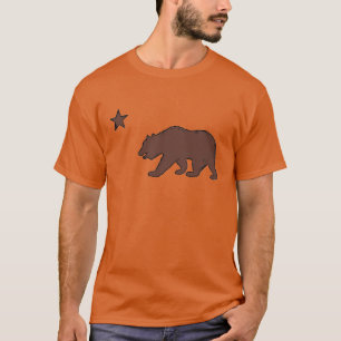 Californië sinaasappel bruin beer vlag symbool jon t-shirt
