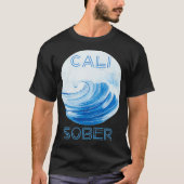 Californië Sober met Cool Surf Waves Cali T-shirt (Voorkant)