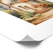 Californië Spaans koloniaal huis Poster (Hoek)