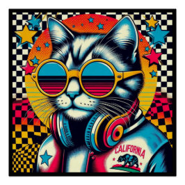 CALIFORNIË SPANGLED CAT 3 PERFECT POSTER
