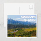 Californië SR 108 Sonora Pass Briefkaart (Voorkant / Achterkant)