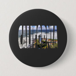 Californië staat ronde button 7,6 cm
