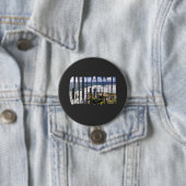 Californië staat ronde button 7,6 cm (In situ)