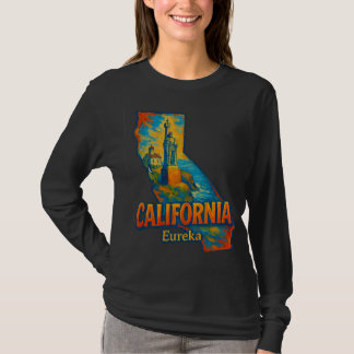 Californië Staatskunst T-Shirt – Olieverfpenseel