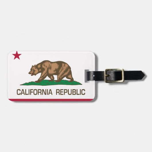 Californië (staatsvlag) bagagelabel (Voorkant horizontaal)
