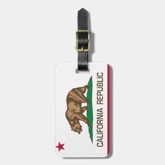 Californië (staatsvlag) bagagelabel (Voorkant verticaal)