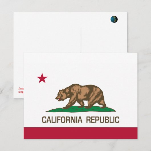 Californië (staatsvlag) briefkaart (Voorkant / Achterkant)