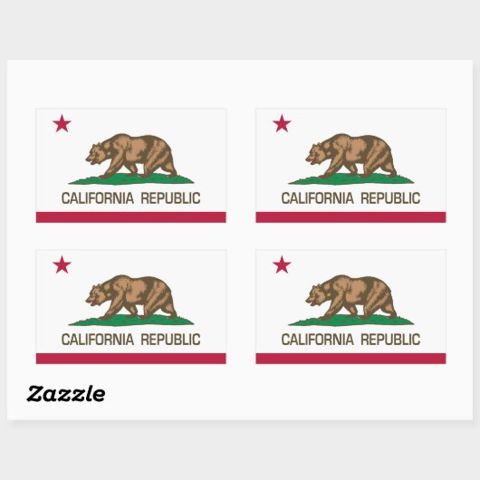 Californië (staatsvlag) rechthoekige sticker (Vel)
