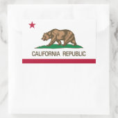 Californië (staatsvlag) rechthoekige sticker (Tas)