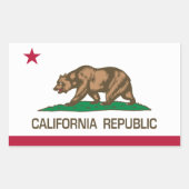 Californië (staatsvlag) rechthoekige sticker (Voorkant)