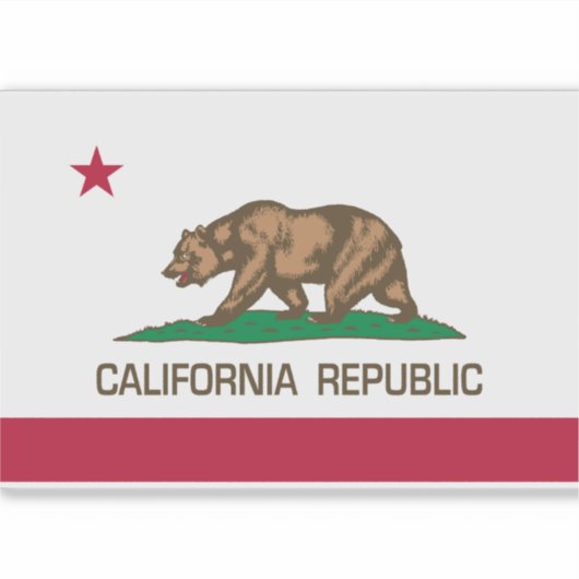 Californië (staatsvlag) sticker (Voorkant)