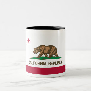 Californië (staatsvlag) tweekleurige koffiemok