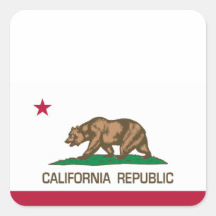 Californië (staatsvlag) vierkante sticker
