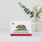Californië (staatsvlag) visitekaartje (Staand voorkant)