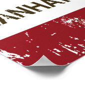 Californië-staatvlag Manhattan-strand Poster (Hoek)