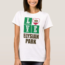Californië State Flag Heart Elysian Park T-shirt