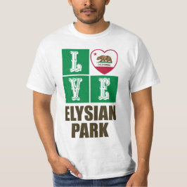 Californië State Flag Heart Elysian Park T-shirt