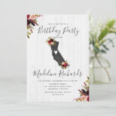 Californië State Rustieke Verjaardagsfeest Uitnodi Kaart (Staand voorkant)